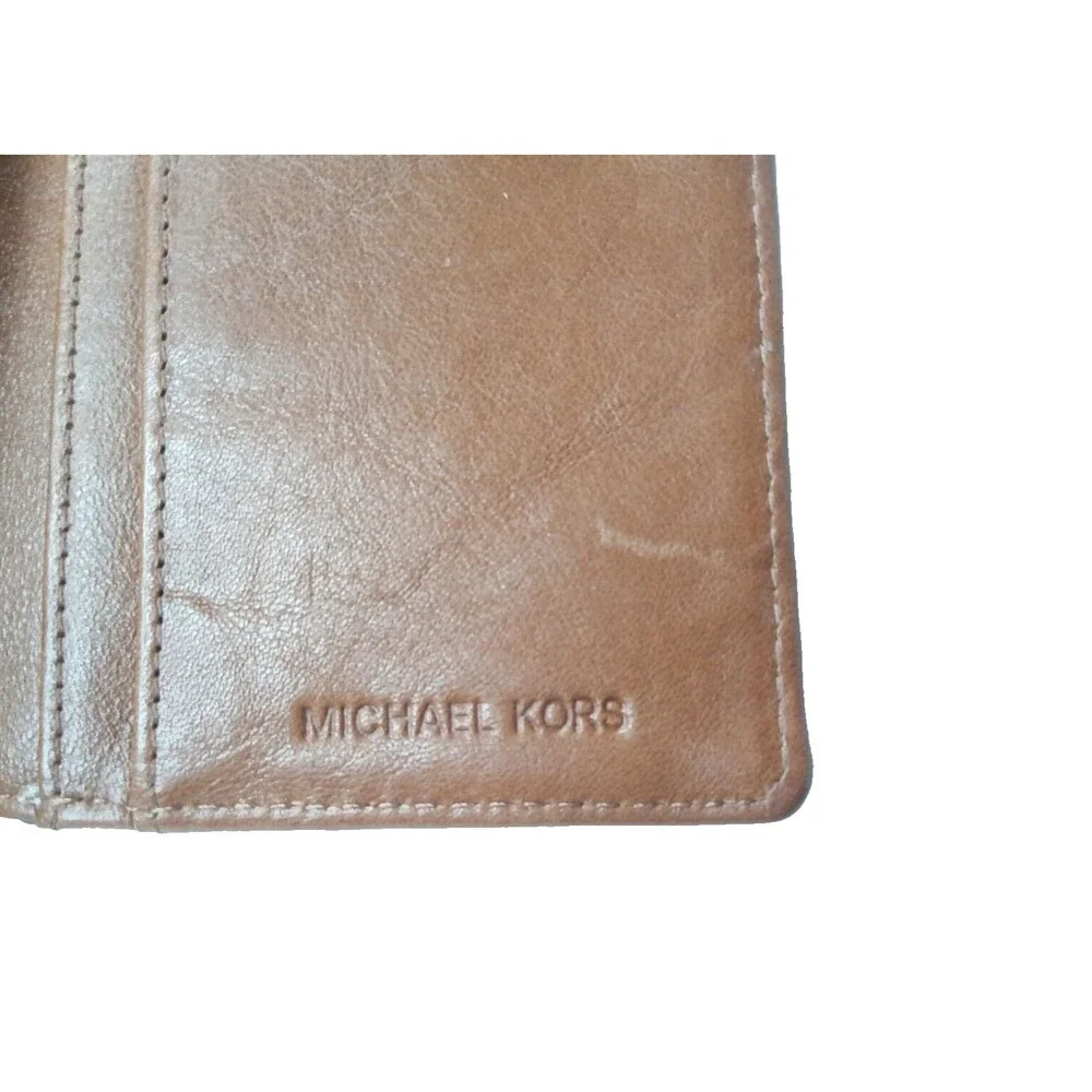 Michael Kors Astor Leather Wallet Cognac Brown Vintage